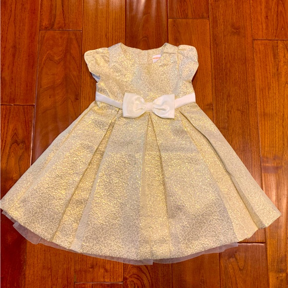 Gymboree gold/cream special occasion HOLIDAY dress, size 3T - Picture 1 of 7